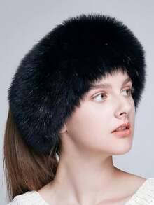 1/2件装时尚仿毛皮发带，弹性宽头巾颈部保暖套，复古保暖护耳套 - 彩色 - 查看 6