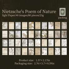 80 piezas Libros miniatura de tapa dura falsos, material de decoración vintage de papel, serie de poesía de bolsillo, adecuado para regalos, oficina, hogar, marcado, etiquetas, aula, juguetes de entretenimiento, diarios de estudiantes, pegatinas decorativas retro creativas de scrapbooking DIY - Multicolor - Ver 14