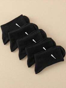 3双经典黑色、白色、灰色中筒袜，男女通用运动休闲复古风袜子，适合所有季节 - 彩色 - 查看 8