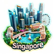 Ímã de Geladeira Vintage de Marcos Rurais, Lembrança de Viagem, Decoração Artística, Lembrança para Colecionadores de Espírito Aventureiro e Exibição Doméstica - Multicolorido - Visão 8