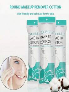 100/600片/包 珍珠质感卸妆棉，柔软亲肤，三层加厚设计，干湿两用，可用于面部和眼部清洁、卸除指甲油，日常护理，方便旅行携带，送给女朋友、情人节、感恩节的礼物 - 白色 - 查看 3