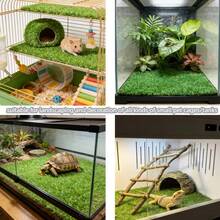 5pcs Reusable Small Pet Lawn - Suitable For Hamsters, Guinea Pigs, Used For Decorating Hamster Cages, Artificial Grass, Suitable For Hamsters, Mice, Small Pet Habitats - Multicolor - View 6