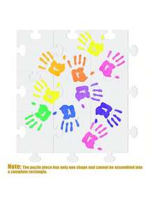 15pcs/30pcs Large White Blank Puzzle, Suitable For Doodle Coloring, Suitable For Various Activities, Children's Parties And DIY Art Creation - White - View 5