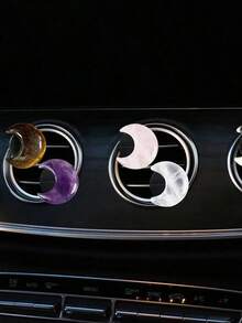 1pc Moon Crystals Car Vent Clip Car Freshener Clip Car Accessories Car Accessories Women Car Fresheners Women Quartz Crystals Car Fresheners Vent Clips Best - Multicolor - 查看 4