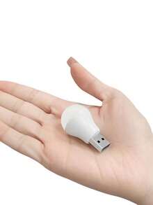 2/3/5pcs USB Powered Mini LED Bulb Shaped Night Light, Bedside Reading Lamp, Portable Outdoor Camping Lighting, Suitable For Study, Bedroom, Outdoor Night Lighting - White - View 8