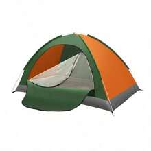 2-3 Person Portable Quick-Open Tent - Waterproof Oxford Cloth Material, Mesh Windows, Lightweight & Easy To Set Up, Includes Ground Cloth, Suitable For Hiking, Beach, Picnic, Family Camping, Essential Camping Gear - Multicolor - View 15
