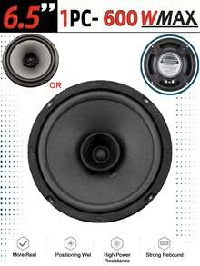 1pc 4/5/6 Inch 600W Car Audio Speaker, 2-Way Full Range Speaker With Car Frequency Response, Subwoofer Midrange Super Slim Upgrade Speaker