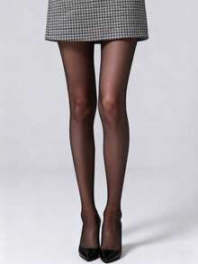 Women's Black Tights, Non-Slip, Lightweight, Leg Support Design