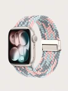磁吸编织弹力表带，兼容 表带 38mm 40mm 41mm 42mm 44mm 45mm 46mm 49mm，男女通用；柔软尼龙单圈磁吸运动表带，兼容 Series 11 10 9 8 7 6 5 4 3 2 1 SE Ultra。 - 彩色 - 查看 16
