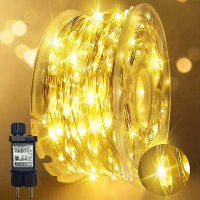 LED Fairy Lights, Plug-In Christmas String Lights Flashing Lights Strip With Timer, 8 Modes, Memory Holiday Wedding Party Tree Wall Bedroom Garden Decor - Multicolor, Colorful, White