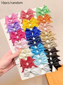 20pcs/Set Colorful Bowknot Hair Clips - Suitable For Girls And Women, Bright Colors, Exquisite Design, Great For Daily Hairstyles, Parties, And Photos, Wear Them And Shine!, Claw Clips, Hair Slide, Hair Barrettes, Hair Accessories For Women, Head Accessories - Multicolor - View 9