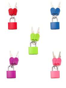 1pc/10pcs Mini Colorful Padlocks With Keys, Zinc Alloy Body And Plastic Shell, Suitable For Luggage, Backpacks, Gym Lockers, Travel Bags, Classrooms, And Other Storage Purposes