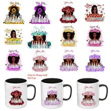 12pcs African Woman UV DTF Transfer Sticker And Decal- Waterproof And Scratch-Resistant, Black Queen Afro American Girl High-Quality Self-Adhesive Paper, Suitable For Mugs And Water Bottles. Laptops, Etc., DIY Art Supplies - Multicolor - View 9