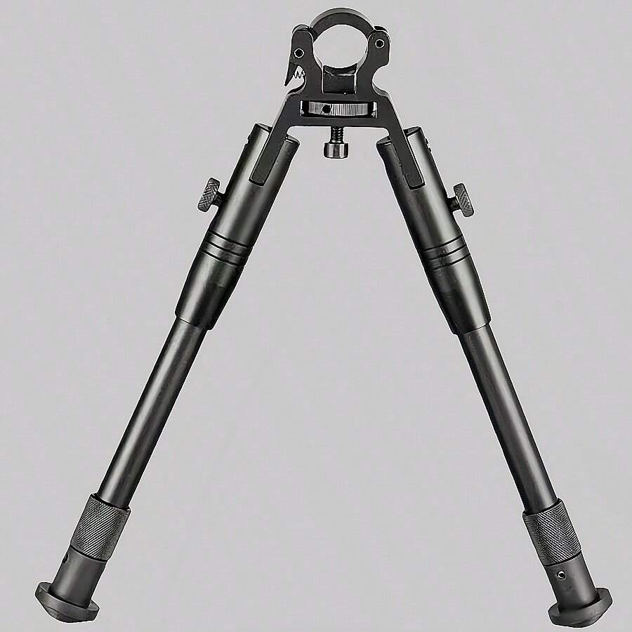 1pc Outdoor Hunting Accessory 6-Inch Round Head Metal Tactical Adjustable Telescopic Support Tripod Leg, Diameter 1.3cm/0.51in-1.9cm/0.74in