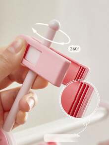 1/5个装 新款防滑儿童可调节伸缩防皱裤架，家用婴儿/儿童衣物晾晒架 - 粉色 - 查看 4