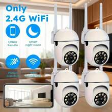 1个/2个1080P高清室内安防摄像头，2.4GHz WiFi连接，自动追踪，日夜两用，移动侦测，智能家居安防解决方案，双向语音，355°水平旋转90°垂直旋转，超广角，支持360°全景旋转，智能移动传感器，全彩夜视，可通过App远程访问，适用于客厅监控 - 白色 - 查看 3