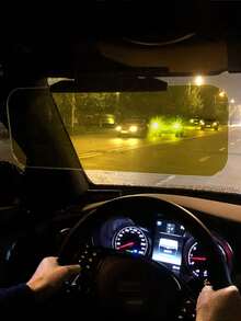 二合一日夜两用偏光PC材质汽车遮阳板延长器，防眩光，保护眼睛免受阳光眩光、紫外线和雾气的伤害，通用型，适用于轿车、SUV、卡车等多种车型。 - A - 查看 4