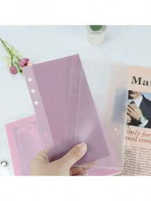 5 قطع جيوب فواصل ملفات فضفاضة A6، صفحات فهرس مفتوحة من اليسار، يمكن تخزين الإيصالات/النقود/الفواتير، حقائب منظم من مادة البولي بروبلين مقاومة للماء، ضروريات العودة إلى المدرسة - متعدد الألوان - مشاهدة 2