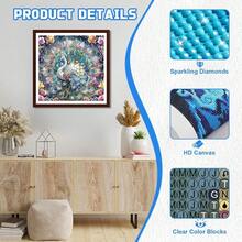 EMIEAUFG Diamond Art Kits For Adults, Colorful Peacock Diamond Painting Kit For  And Beginners, 5D Round Full Drill Craft, Home Wall Decor 12\ X 12\ - SR68 - 查看 6