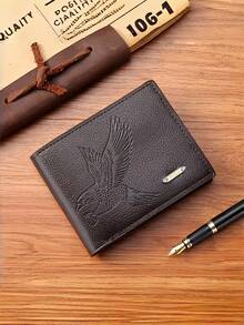新款时尚男士钱包，大容量零钱包，多卡位卡包，带零钱包和钞票夹层，感恩节生日礼物 - 黑色 - 查看 10