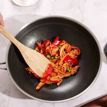 8pcs Wooden Cooking Utensil Set - Durable & Easy To Clean, Natural Boxwood Cooking Spoons - Scratch-Resistant Cooking Tools With Spatula, Ladle, Spoon, Stand, Spoon Rest, 6 Hooks For Kitchen Gifts - Natural Wood Color - View 3