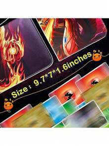 EstiloEstilo50 PáGinas Carpeta De Tarjetas, ÁLbum Para Tarjetas,Estuche PortáTil Para Carpetas, Puede Contener 400 Tarjetas,El Mejor Regalo Para Coleccionistas Y NiñOs,Regalos De Halloween. (Amarillo)VersióN MejoradaVersióN Mejorada - Rojo - Ver 7