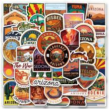 61张亚利桑那州贴纸套装 | 高品质美观贴纸，艺术手工装饰贴纸，可用于水瓶、平板电脑、剪贴簿、日记本、笔记本电脑、保险杠、滑板、行李箱、装饰纸、冰箱、汽车、计划本、奖励贴纸 - 彩色 - 查看 1
