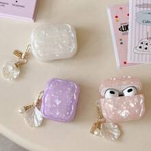 IMD Shiny Shell Pattern Bluetooth Headphone Case, Compatible With AIRPODS 1/2/3/4/PRO/PRO(2nd)Pro(3rd),Shockproof Bluetooth Headphone Case Protective Case - Pink - View 6