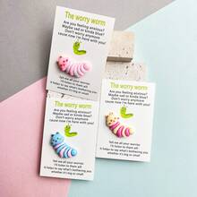 5 Sets Exquisite English Encouragement Pocket Hug Card Holiday Anxiety Relief Blessing Card Small Postcard Greeting Card - Pink - View 4