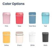 Ninestars DZT-12 – 5 Dormitorio o baño automático sin contacto con sensor de movimiento por infrarrojos, 11.4 l, base de acero inoxidable (rectángulo, tapa negra) - rosa - Ver 8