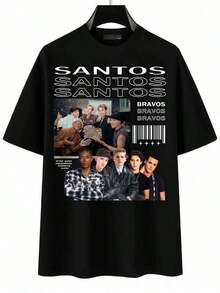SANTOS BRAVOS T-Shirt For Fan, Unisex SANTOS BRAVOS T-Shirts - 黑色 - 查看 6