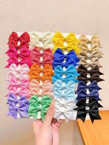 20pcs/Set Colorful Bowknot Hair Clips - Suitable For Girls And Women, Bright Colors, Exquisite Design, Great For Daily Hairstyles, Parties, And Photos, Wear Them And Shine!, Claw Clips, Hair Slide, Hair Barrettes, Hair Accessories For Women, Head Accessories - Multicolor - View 3