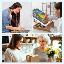 MISCER Fairy Diamond Art Kits For Adults, Glass Diamond Painting Kits For Beginners, 5D Full Drill Round Paint With Diamonds Pictures, Gem Art Painting DIY Crafts Kit Decor 12x16inch - 花-06 - 查看 5