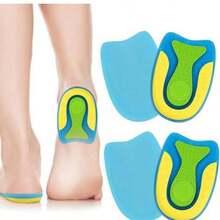 2 plantillas de talón elásticas y absorbentes de impactos para hombre - Azul - Ver 1