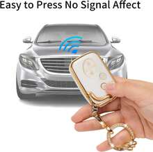 Stylish White Key Fob Cover With Keychain, Compatible With Lexus Models - For Lexus C4 - 查看 3