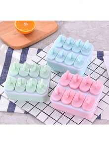 1 件 8 腔冰棍模具，DIY 冰淇淋、冰棍、冰棍制作器，随机棍棒样式 - 粉色 - 查看 7