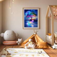 MISCER Tree Of Life Diamond Art Kits For Adults, Landscapes Diamond Painting Kits For Beginners, 5D Full Drill Round Paint With Diamonds Pictures, Gem Art Painting DIY Crafts Kit Decor 12x16inch - 樹 - 查看 8