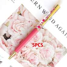 Customized Text Logo Metal Flat Head Oiled Floating Dried Flower Pen, Luxury Fashion Pen, Personalized Inspirational Pen, Back To School Gift, Daily Office & Student Use, Thoughtful Gift For Friends, Teachers, Family - Multicolor - View 30