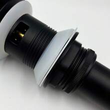 Matte Black 304 Stainless Steel Vessel Sink Drain With Overflow, Pop-Up Lavatory Vanity Drain Stopper - Black - View 7