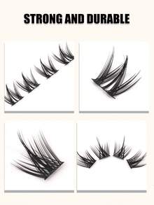 308/252 Pieces Cluster False Eyelashes Eyelash Book 28 Rows DIY Cluster Eyelash Extension Kit Fluffy 2 Styles Mixed Single Eyelash Cluster Segmented Spikes CC Curl Eyelash Extensions Can Make Cat Eye Lashes Look Natural Or Fluffy Volume Dramatic Eyelash Effect