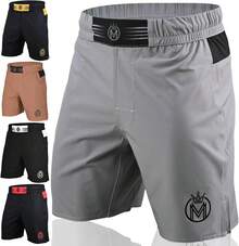 Shorts & BJJ Shorts Men, Grappling Fight Shorts Boxing, Kickboxing, Muay Thai Training WorkoutA Valentine's Day AWTV - 灰色 - 查看 1