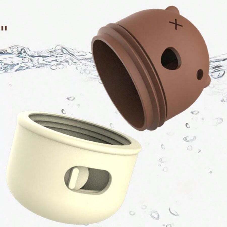 Durable Silicone Dog Treat Dispensing Toy - Interactive Chew & Dental Care Feeder For Dogs - Fun & Engaging Puzzles For Boredom Relief - LeakageCupBrown - View 1