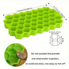 1/4/6pcs Ice Cube Honeycomb Mold, 37-Cavity Ice Cube Tray, Multifunctional Household Chocolate Mold With Removable Lid, Stackable Ice Tray With Cover, For Freezer, Cocktail, Whiskey, Kitchen Gadget, Apartment Essential - Multicolor - View 3