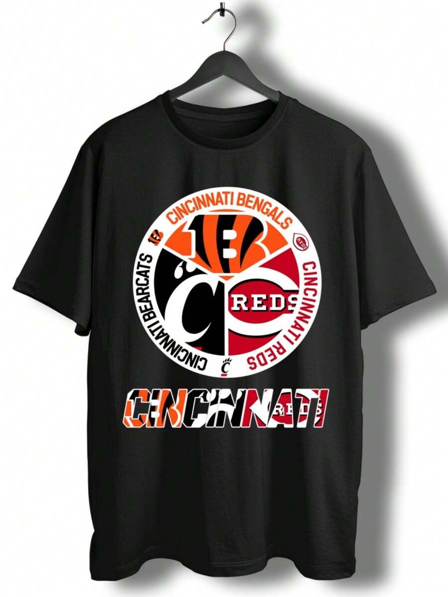 Bearcats--Reds-Cincinnati-T-Shirt_T-Shirt-1 (2) - 黑色 - 查看 1