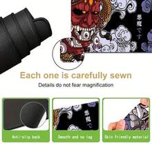 1 Peça Mousepad Grande para Jogos | Design de Demônio do Inferno, Base de Borracha Antiderrapante, Múltiplos Tamanhos Disponíveis XL XXL, Adequado para Casa, Escritório, Jogos, Estudos - Presente Perfeito para Namorado/Namorada, Fácil de Limpar e Lavar, Adequado para Volta às Aulas, Férias a Dois, Acessórios de Escritório, Suprimentos de Escritório, Tapetes de Mesa e Mousepads. - Imagem Demoníaca - Visão 11