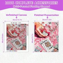 EMIEAUFG Poker Diamond Art Kits For Adults, Diamond Painting Kit For  And Beginners, 5D Round Full Drill Craft, Home Wall Decor 12\ X 16\ - SR78 - 查看 4