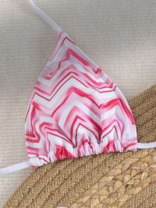 2026 女士夏季沙滩泳装套装 随机印花 细肩带性感比基尼 夏季套装 优雅情人节沙滩度假嘉年华休闲时尚夏季套装 夏季假日套装 春季女士情人节套装 嘉年华三件套 - 彩色 - 查看 5