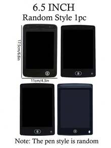 1pc Reusable 6.5/12 Inch Drawing Board - Durable PVC Sketchpad With Screen & Stylus Pen