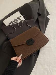 1pc Women's Fashion Leopard Print Shoulder Bag, Suitable For Women's Daily Life, Commuting, Vacation, Celebration, Dating And Gifts - Coffee - View 3