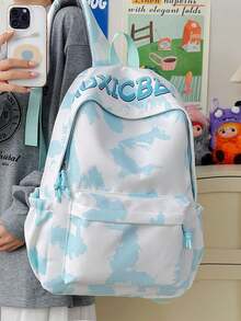 Multi-Functional Backpack, Korean Style Travel Backpack, Graffiti Backpack, Large Capacity Backpack, Graffiti Backpack, College Student Backpack, Backpack - Multicolor - View 11